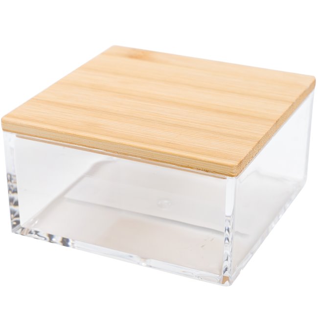 Organizer Selena bamboo small square, 9.6x9.6x5.35cm