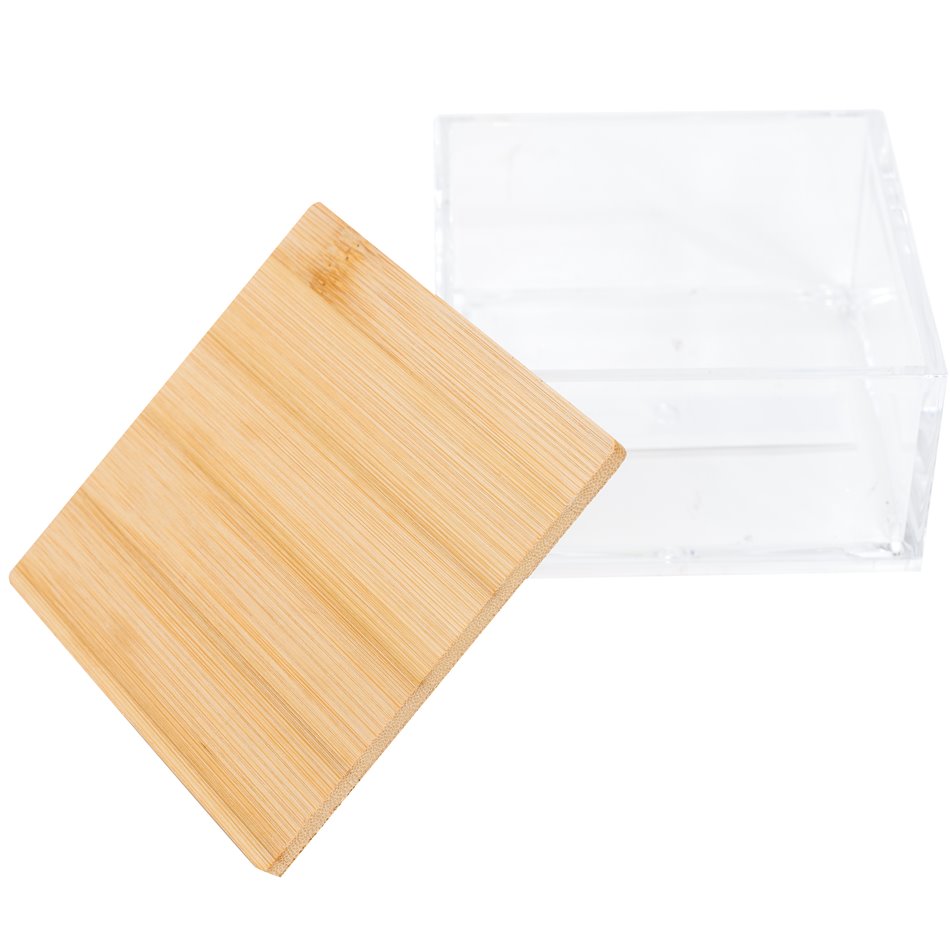 Organizer Selena bamboo small square, 9.6x9.6x5.35cm