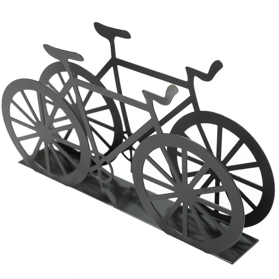 Servetėlių laikiklis Bicycle, juodas,  9.5x19x3cm