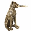 Deco figurine Leopard with plate, 62x36x56.5cm