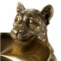 Deco figurine Leopard with plate, 62x36x56.5cm