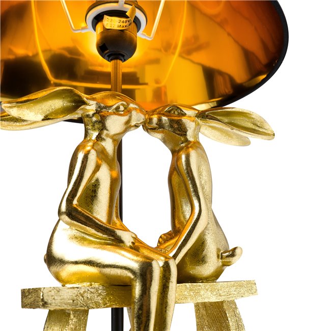 Decorative table lamp Rabbit, golden, H53 D30.5cm, E27 40W(MAX)