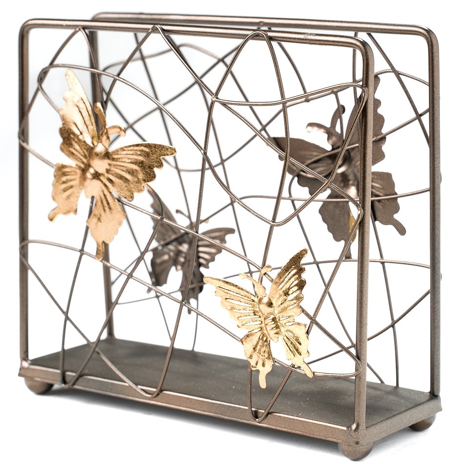 Deco napkin holder Butterfly, 15.5x14.5x6.5cm
