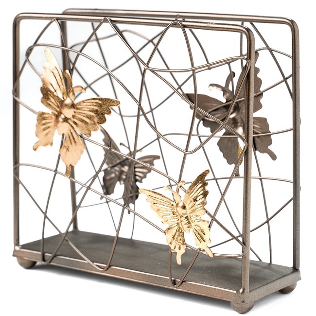 Deco napkin holder Butterfly, 15.5x14.5x6.5cm