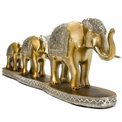 Dekoracija 3 elephants, bronzinės sp., 17x48x11cm