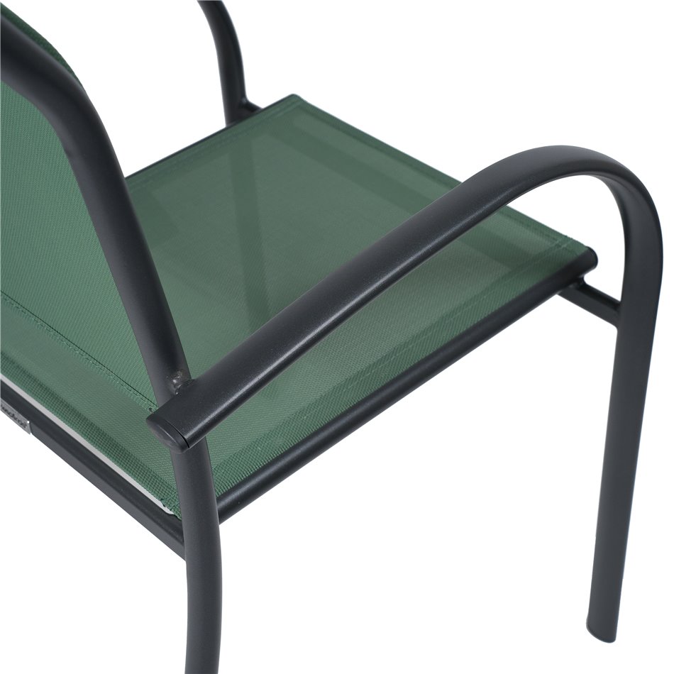 Kėdė Piazza, alyvuogių žalia, 56x65x88cm, sėdimosios dalies aukštis: 46cm 