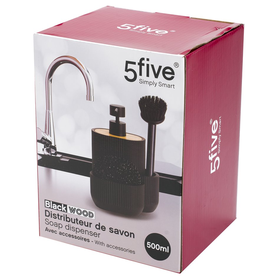 Soap dispenser ACC blackwood, 18x13.5x12.5cm