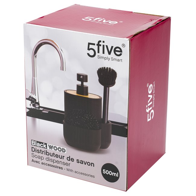 Soap dispenser ACC blackwood, 18x13.5x12.5cm