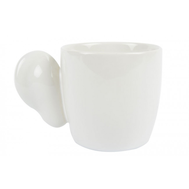 Cup Ear, white, h8.5, d 8.5cm