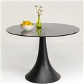 Table Grande Possibilita, smoke glass, H73 D110cm