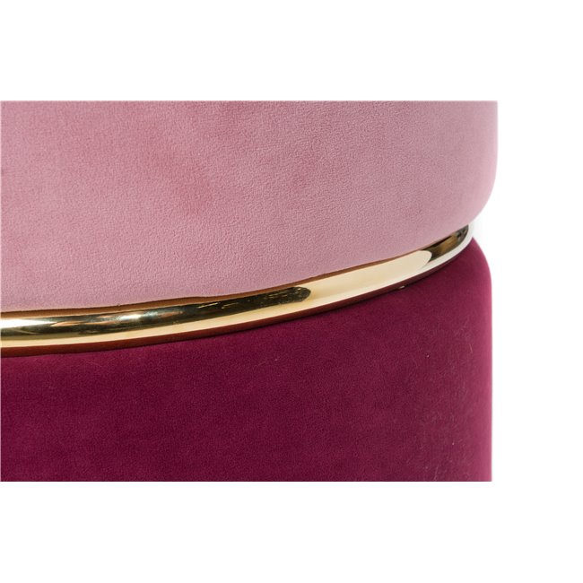 Pouf Trabia, pink/bordeaux, H40cm, D40cm