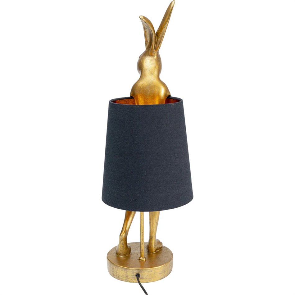 Table lamp Rabbit, golden/black, E14 5W, H68x26x23cm