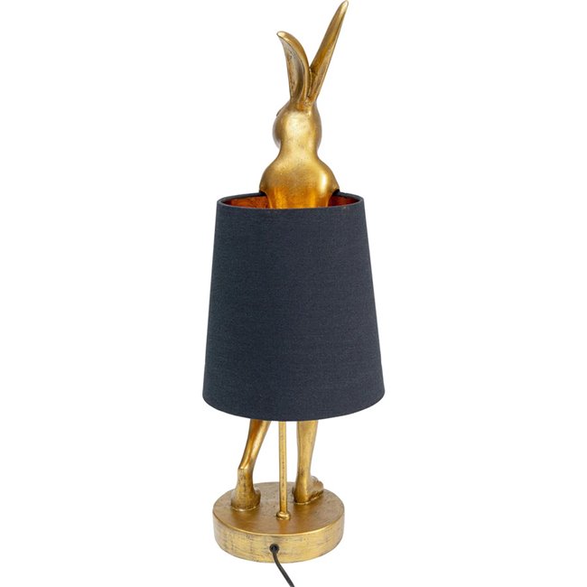Table lamp Rabbit, golden/black, E14 5W, H68x26x23cm