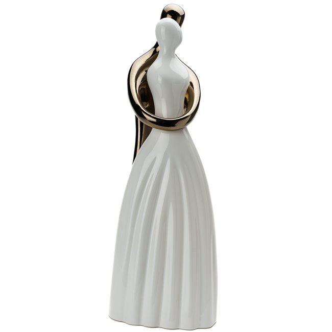 Декоративная фигура Couple M, блестящий/бежевый, H45cm, D15cm