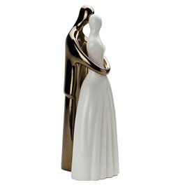Figurines Couple M white shiny/beige, 15.5x15x45cm