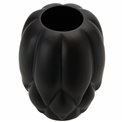 Vase Dahlia M, black matt, 24.5x17.5x17.5cm