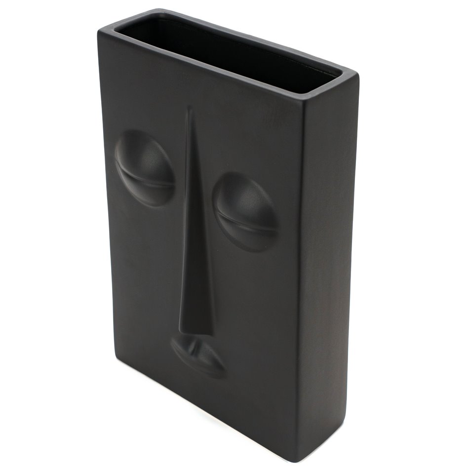Vase Mundane tall, black, 30x20x9.5cm
