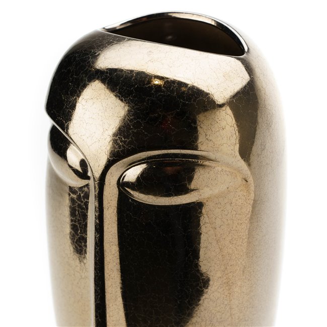 Vase Easter head tall, gold, H35cm, D15cm