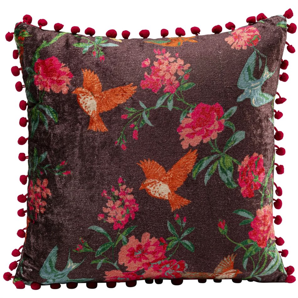 Cushion Birdie Flower, 40x40cm