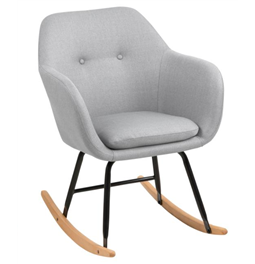 Supama kėdė Amilia,  rinkinyje 2 vnt, šviesiai pilkos sp., H81x57x71cm