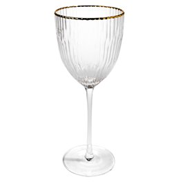 Red wine glass Bergo, metallic copper,  H23, D9.4cm, 350ml