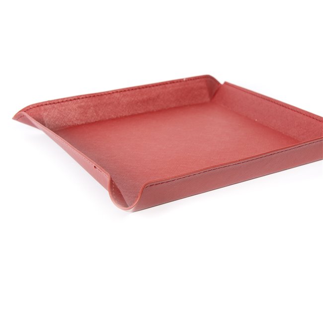 Tray, red, 27x27cm