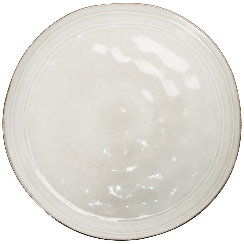 Dinner plate Flower, grey, D26cm