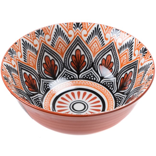 Bowl Mandala, orange, H7.1cm, D15cm
