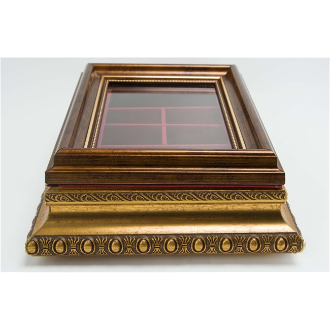 Jewellery box Tammela, golden/ red, 27x20.5x7.5cm