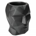 Pen holder The Head, black, cement