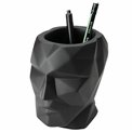 Pen holder The Head, black, cement