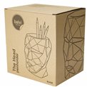 Pen holder The Head, black, cement