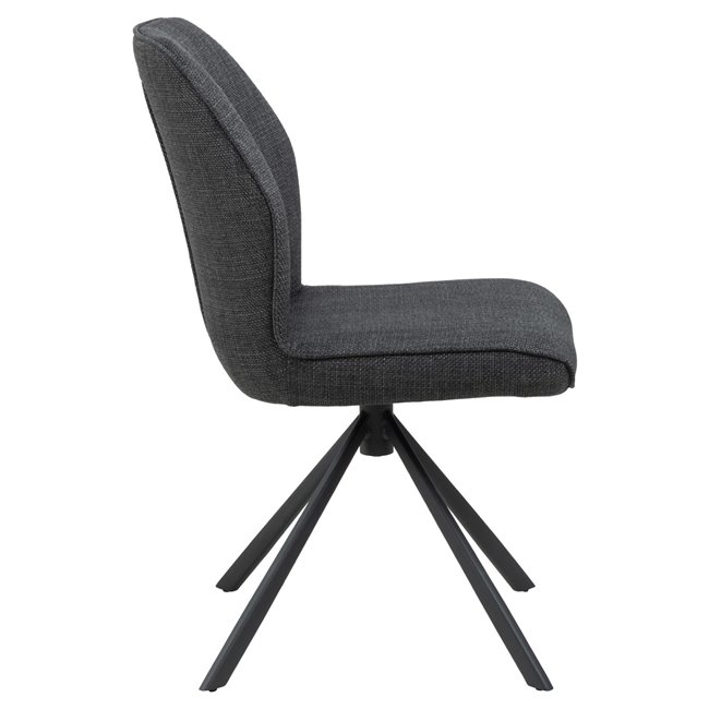 Valgomojo kėdė Acura, rinkinyje 2 vnt, tamsiai pilkos sp., H88.5x51x61.5cm, sėdimosios dalies aukštis 45cm