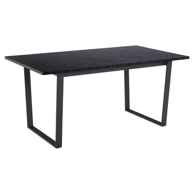 Valgomojo stalas Ablo, juodas, H74x160x90cm