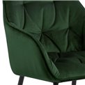 Valgomojo kėdė Arook, rinkinyje 2 vnt, žalios sp., H83x58x55cm, sėdimosios dalies aukštis 47cm