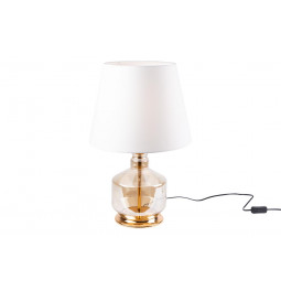 Table lamp Dizzi, champagne/golden, E27 40W (max), H-57.5cm, Ø-36cm