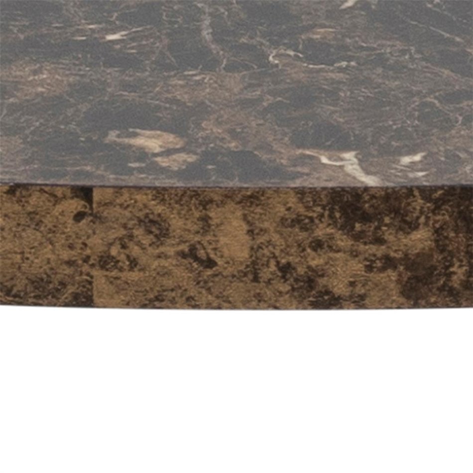 Kavos staliukas Ablo, rudos sp. - marmuro išvaizda, D77cm, H44 cm