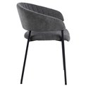 Valgomojo kėdė Agn, rinkinyje 2 vnt, tamsiai pilkos sp., H77.5x54.5x54cm, sėdimosios dalies aukštis 49cm