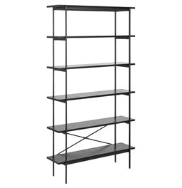 Bookcase Agnus, black, H172x94x27cm