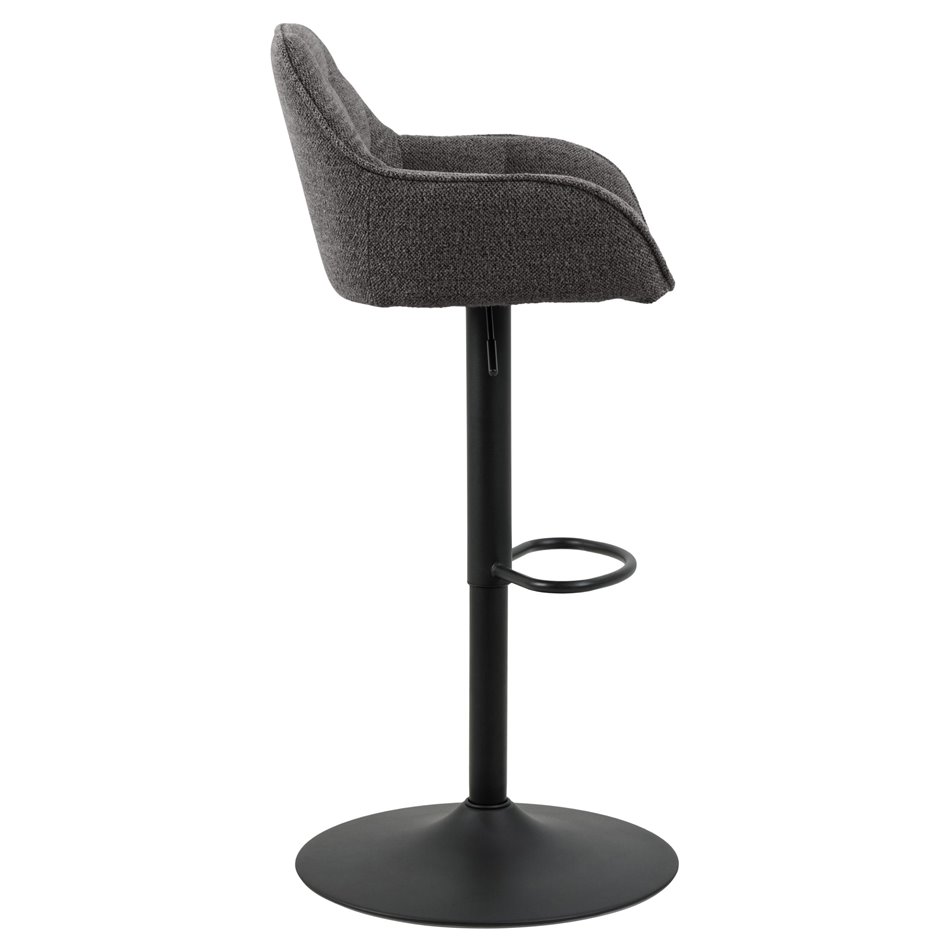 Bar stool Arook, set of 2 pcs, anthracite, H109x52x52cm, seat height 63-84cm