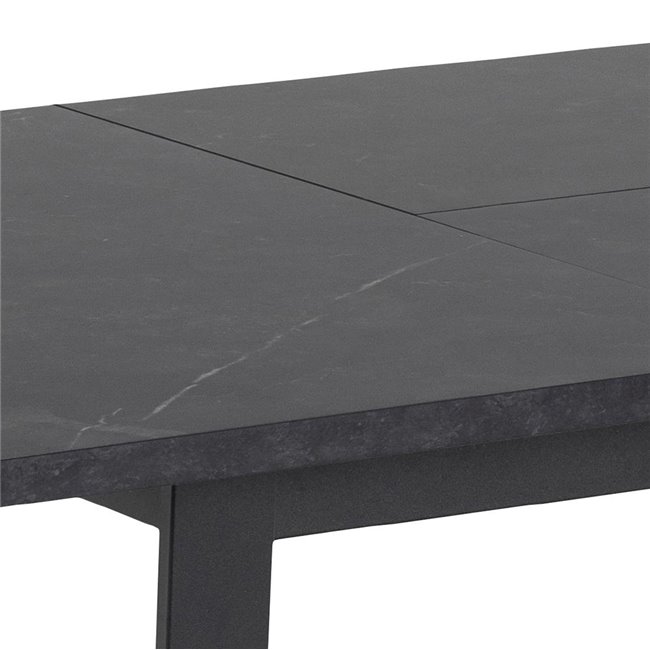 Valgomojo stalas Ablo, juodas, H75x220x90cm