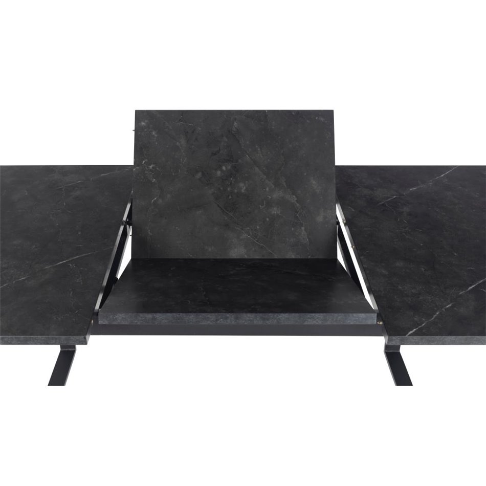 Valgomojo stalas Ablo, juodas, H75x220x90cm