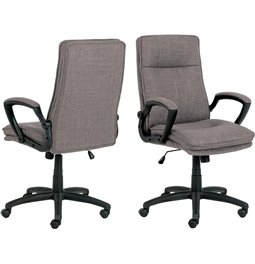 Biuro kėdė Acbraid, pilkos sp.-rudos sp., H115x67x69.5cm, sėdimosios dalies aukštis 48-57cm
