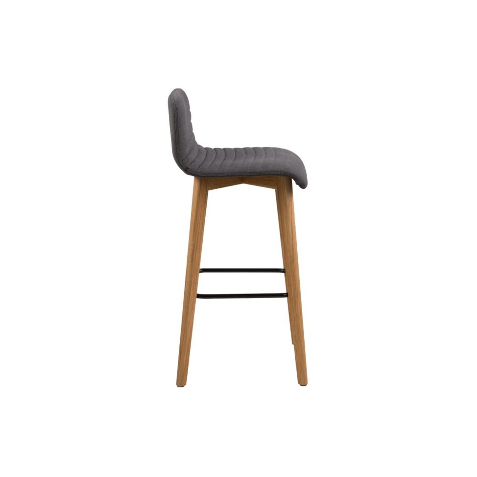 Baro kėdė Aroso, rinkinyje 2 vnt, antracito sp., H101x44x47cm, sėdimosios dalies aukštis 75cm