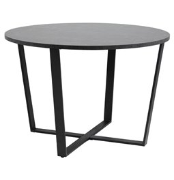 Обеденный стол Ablo, черный, D110см, H75 см