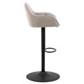 Bar stool Arook, set of 2 pcs, beige, H109x52x52cm, seat height 63-84cm