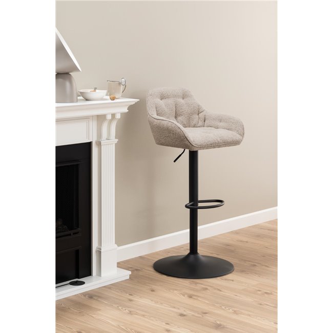 Bar stool Arook, set of 2 pcs, beige, H109x52x52cm, seat height 63-84cm