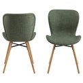 Dining chair Atilde, set of 2 pcs, green, H82.5x47x53cm, seat height 46cm