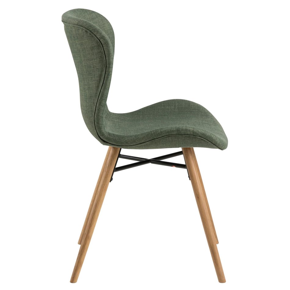Dining chair Atilde, set of 2 pcs, green, H82.5x47x53cm, seat height 46cm