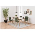 Dining chair Atilde, set of 2 pcs, green, H82.5x47x53cm, seat height 46cm